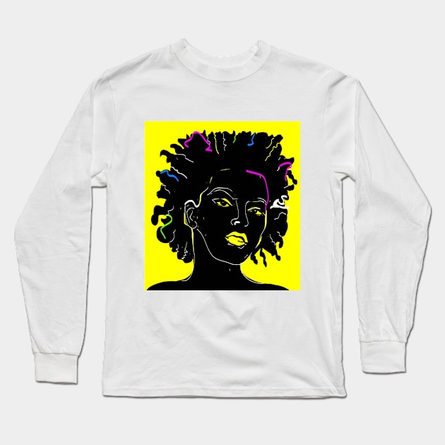 African American girl Long Sleeve T-Shirt by monika27